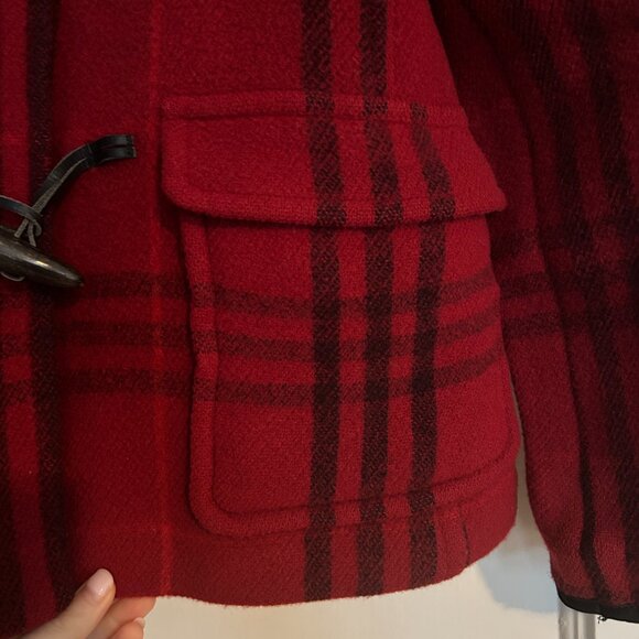 Burberry London Red Plaid Wool Jacket (Size XS) - Picture 4 of 10